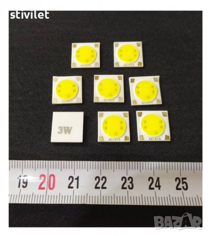 LED COB Керамична основа чип крушка 3W - AC220V Студено бяло. Ново, снимка 2 - Крушки - 37345019