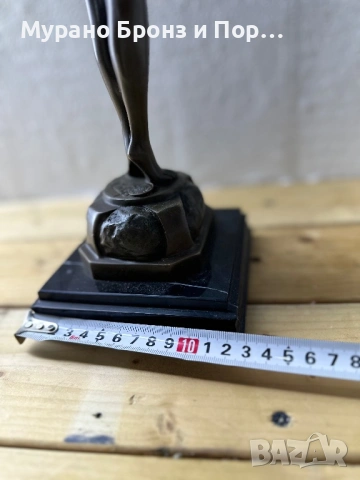 Голяма бронзова статуетка „Пробуждане“ (Reveil) от Филип Волферс (Philippe Wolfers) – 42 см, 3.5 кг, снимка 6 - Антикварни и старинни предмети - 53986269