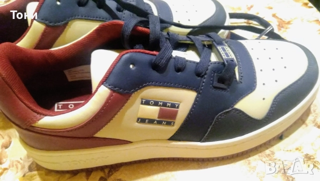 TOMMY HILFIGER Оригинал Нови Дамски Маратонки от Естествена Кожа 41, снимка 13 - Маратонки - 52542424