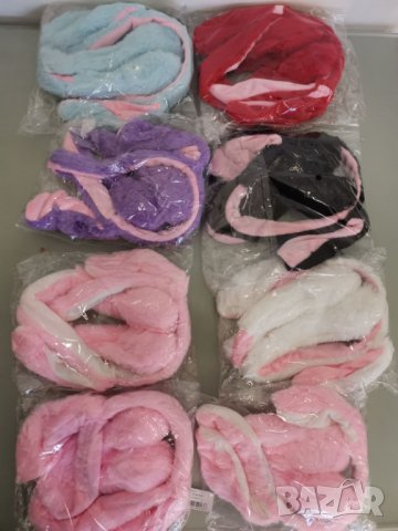 Диадема с повдигащи заешки уши от мек полар.Светеща!Универсален размер, снимка 4 - Аксесоари за коса - 27471538