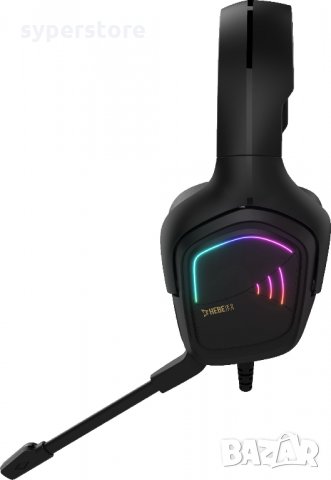 Слушалки с микрофон Геймърски Gamdias HEBE E2 Черни с RGB подсветка Gaming Headset, снимка 3 - Слушалки за компютър - 33748612