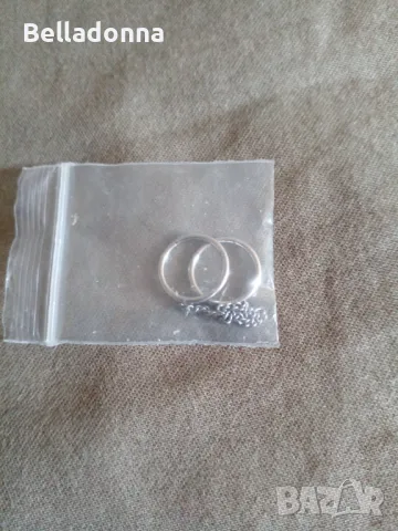 Пиърсинг от медицинска стомана  Two Rings with Chain, снимка 2 - Обеци - 47677459