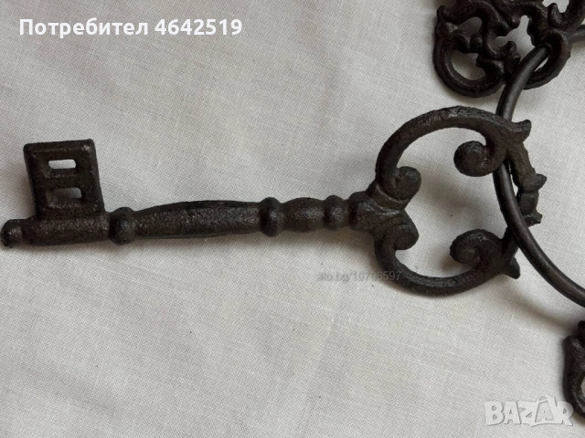 Декоративни винтидж ключове с халка, снимка 11 - Декорация за дома - 52377403