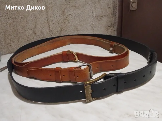 Колани естествена кожа пълни хора,черен нов 170 см/ 39 мм,кафяв ж.тока 125см на 30мм и 132см х35 мм