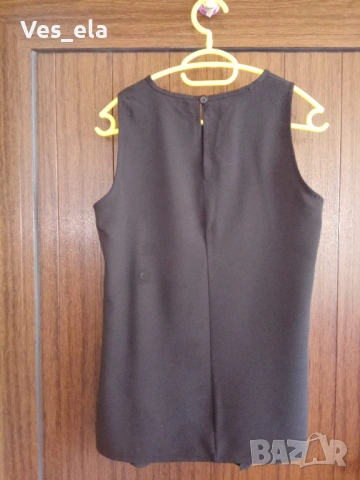 черен плисиран топ , снимка 3 - Корсети, бюстиета, топове - 54162525