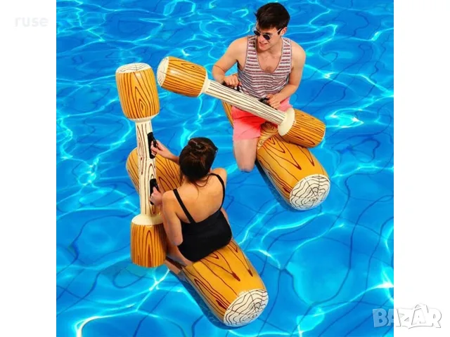 НОВИ! Надуваема играчка водна борба 4 части Гладиаторски битки Log Flume Joust Set, снимка 5 - Други - 55857154