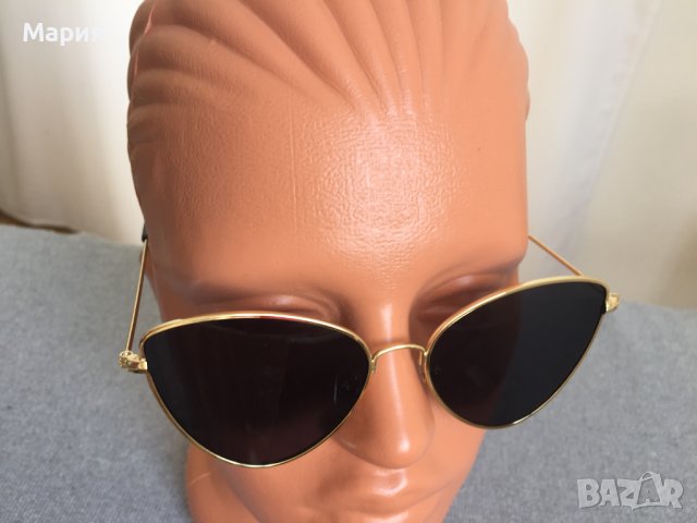 Нови Дамски Слънчеви Очила Модерни Златни Черни Огледални Котешка Форма, снимка 18 - Слънчеви и диоптрични очила - 44446608