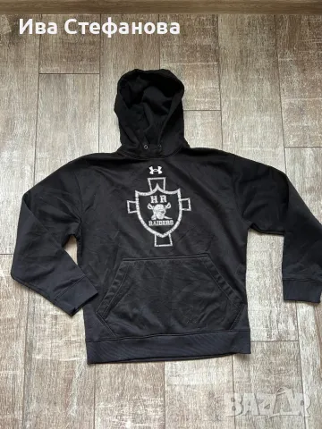 Under Armour USA оригинален черно ново худи блуза спотно горнище с качулка, снимка 3 - Суичъри - 48991888