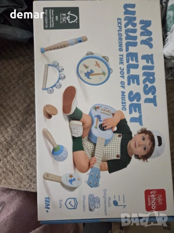 Комплект дървени детски музикални инструменти Lehoo Castle Dinosaur, снимка 9 - Музикални играчки - 54037841