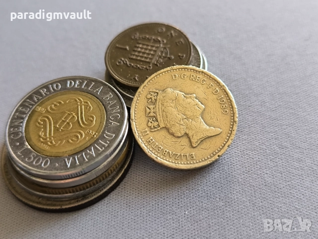 Монета - Великобритания - 1 паунд | 1989г., снимка 2 - Нумизматика и бонистика - 52943032