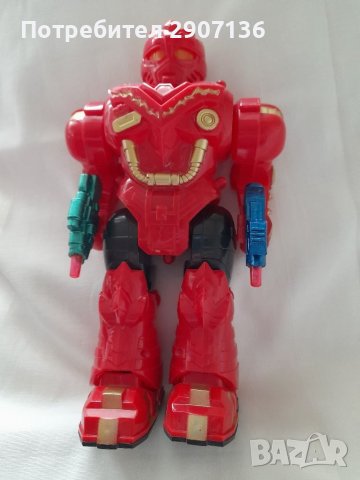 РОБОТ с батерии, свети,движи се, стреля, снимка 4 - Електрически играчки - 38704925