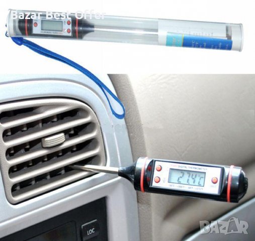 Дигитален термометър със стоманена сонда-шиш от -50 °C до +300°C, снимка 3 - Други - 36828491