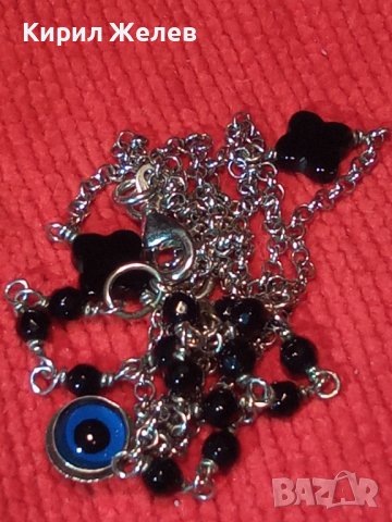 КРАСИВО СРЕБЪРНО ЕФИРНО КОЛИЕ СРЕБРО 925 с ВЕНЕЦИАНСКО СТЪКЛО 25810, снимка 18 - Колиета, медальони, синджири - 35719874