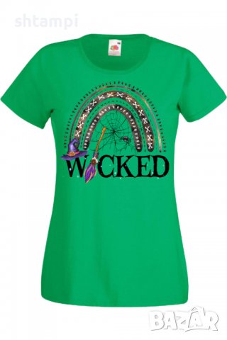 Дамска тениска Wicked Witch for white,Halloween,Хелоуин,Празник,Забавление,Изненада,Обичаи,, снимка 6 - Тениски - 38154579