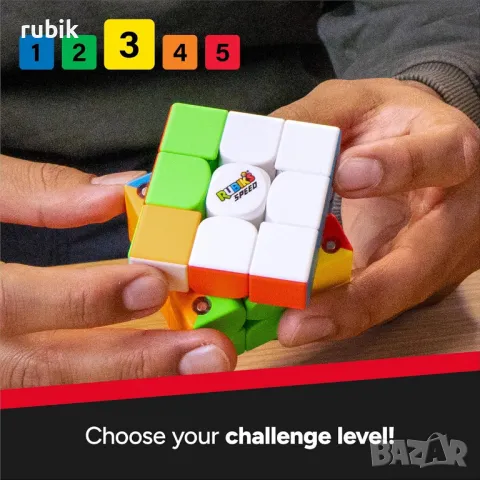Оригинален куб на Рубик за скоростно нареждане Rubik's Magnetic Speed Cube 3x3x3 55мм - Stickerless, снимка 9 - Игри и пъзели - 48117413