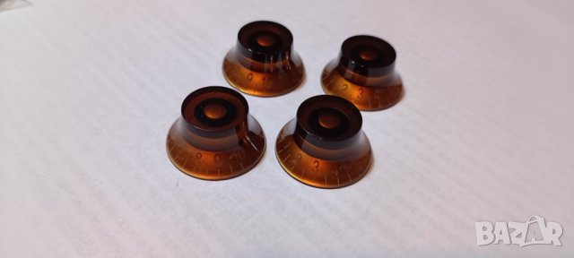 Dark Brown Les Paul Top Hat Knobs, снимка 1 - Китари - 39658786