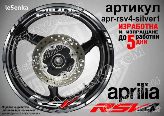Aprilia RSV4 кантове и надписи за джанти , снимка 6 - Аксесоари и консумативи - 44907645