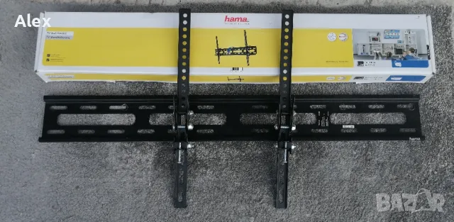 Стенна стойка за телевизор, HAMA 60 кг.  37"-75" (94-190 см) , снимка 3 - Стойки, 3D очила, аксесоари - 49656815