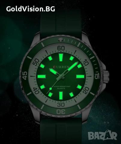 Мъжки часовник – CURREN 8448 – Green, снимка 4 - Мъжки - 54248275