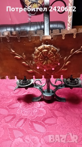 ковано желязо и мед полюлей, снимка 6 - Антикварни и старинни предмети - 52705821