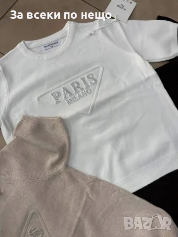 Дамска Плетена Блуза С Къс Ръкав👚Елегантен Дамски Пуловер С Къс Ръкав Код PAO-22, снимка 2 - Тениски - 56132015