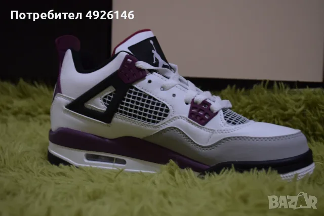 ЧИСТО НОВИ! Nike Air Jordan 4 Retro PSG Paris Saint-Germain, снимка 4 - Маратонки - 55753925