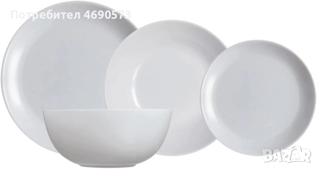 Елегантен и издръжлив сервиз за хранене от 19 части Luminarc Diwali Granit, снимка 2 - Сервизи - 52888533