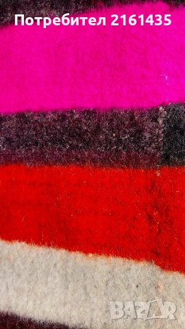 Ново неупотребявано вълнено ръчно тъкано Родопско халище , снимка 5 - Антикварни и старинни предмети - 53168946