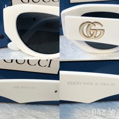 GUCCI с лого 1:1 дамски слънчеви очила котка 2 цвята, снимка 6 - Слънчеви и диоптрични очила - 47680826