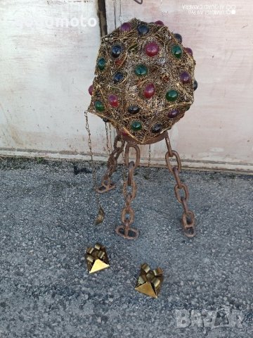 стар, стари, арт, старинен, винтидж висящ "абажур" за свещ, свещник 🕯️, снимка 7 - Декорация за дома - 44450406