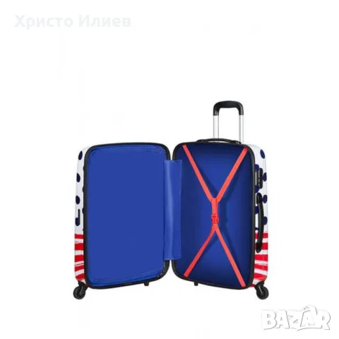 Твърд куфар Спинер American Tourister на 4 колела Disney 55 см Mickey Мики Маус ръчен багаж, снимка 3 - Куфари - 49478902