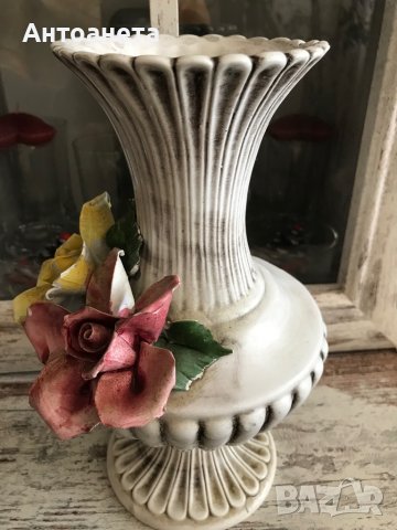 Порцеланова Кошница с цветя на Bassano Италия , снимка 6 - Вази - 38324154