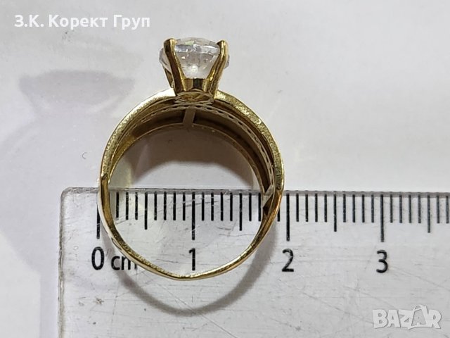 Златен пръстен 14к 585, снимка 8 - Пръстени - 42736553