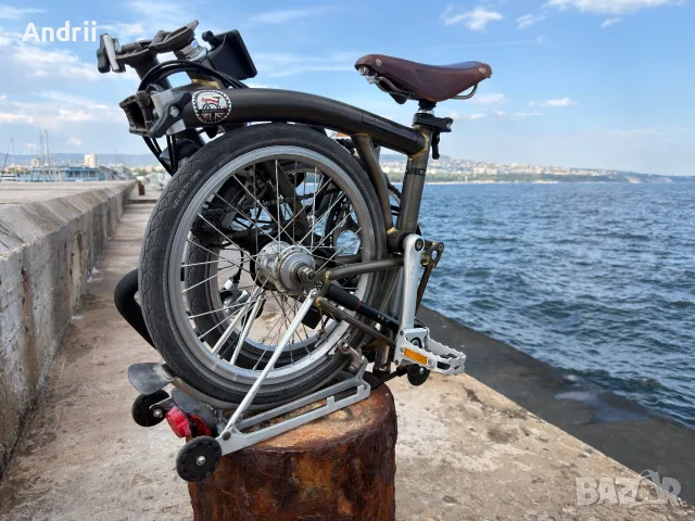 Brompton M6R Raw Lacquer – 6 скорости, динамо, багажник, седло Brooks, снимка 5 - Велосипеди - 55954698