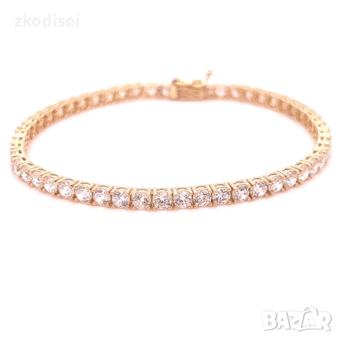 Златна дамска гривна 8,44гр. 17,0см. 14кр. проба:585 модел:34486-5, снимка 3 - Гривни - 52008501