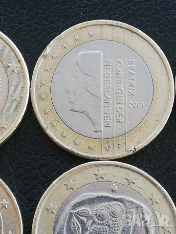 6 монети от 1 евро различни