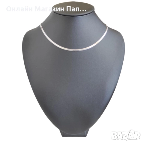 Верижка „Skyrim“ – Стоманена огърлица тип змийска верига 3мм, 40см, стоманен и златист цвят, снимка 2 - Колиета, медальони, синджири - 52329779