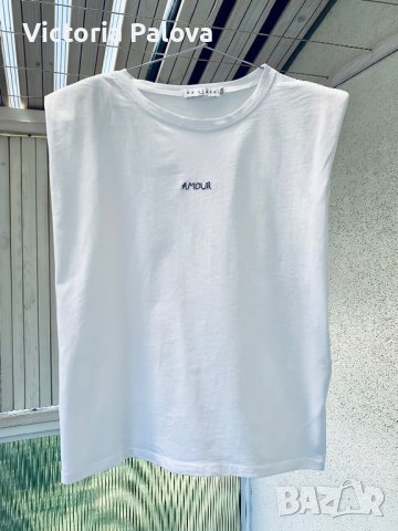Бутикова тениска/топ с подплънки BY CLARA PARIS, снимка 6 - Тениски - 37590373
