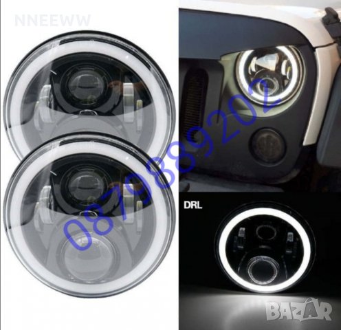 7"Инчов кръгъл диоден фар за Джип, снимка 3 - Аксесоари и консумативи - 30170109