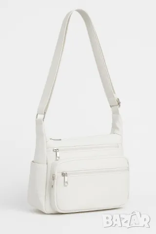 Класическа ежедневна чанта с регулираща се презрамка и ципове, снимка 3 - Чанти - 50160427