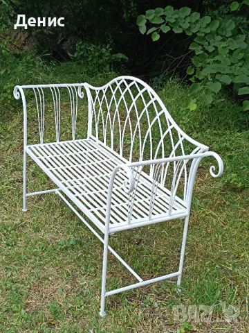 пейка метална бяла 25453, снимка 5 - Градински мебели, декорация  - 50325813