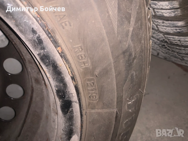 Продавам 4 бр. Зимни гуми с железни джанти 195/65 R15, снимка 5 - Гуми и джанти - 52393224