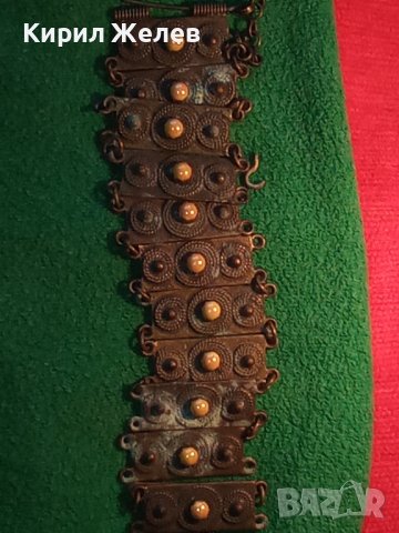 СТАРА БРОНЗОВА ВЪЗРОЖДЕНСКА ГРИВНА с КАМЪНИ 14206, снимка 11 - Антикварни и старинни предмети - 29604829