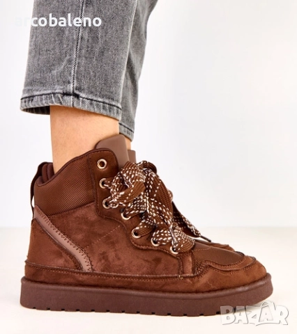 Дамски високи маратонки с дебели връзки от Klevis, снимка 7 - Маратонки - 52425560