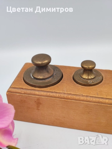 Пълен комплект антикварни бронзови тежести /теглилки - грамове, снимка 4 - Други стоки за дома - 52856338