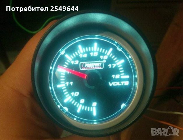 Измервателен уред Prosport volts 52mm, снимка 2 - Аксесоари и консумативи - 31559805