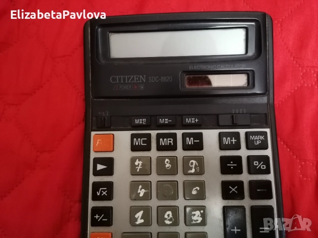 Ретро калкулатор CITIZEN SDC-8820 2 POWER соларна батерия, снимка 2 - Антикварни и старинни предмети - 51747003