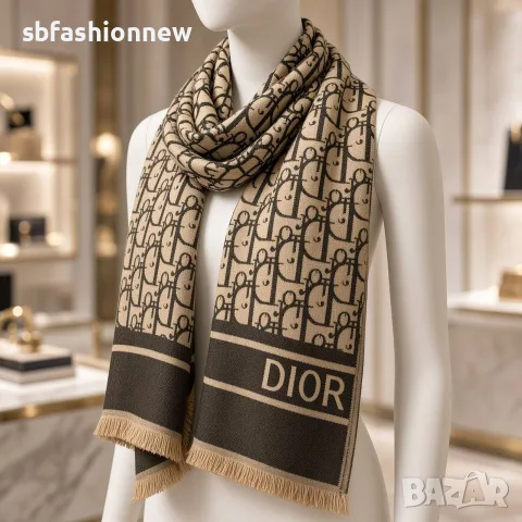 Christian Dior шал ✨ кашмир и коприна, снимка 2 - Шалове - 56336720