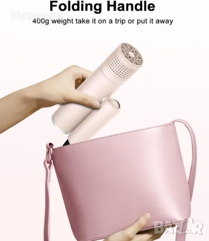 7MAGIC Сгъваем сешоар / Мощен лек йонен сешоар 1600W, снимка 5 - Сешоари - 49737073