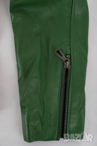 Дамско кожено яке в зелено марка Basics & More - M, снимка 11 - Якета - 38508835